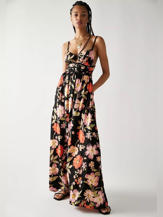 Free People Dresses & Skirts - Free People Wisteria Maxi Dress in Dark Combo Size S